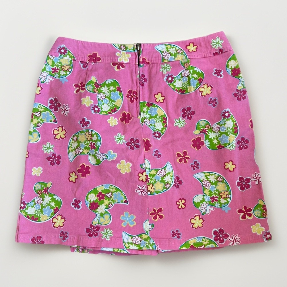 Duck Head Y2K Pink Duck Print Skort 8 Preppy Resort Golf Lilly Style Novelty - Picture 2 of 7